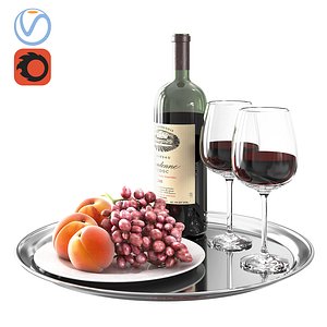 3D model wine glass