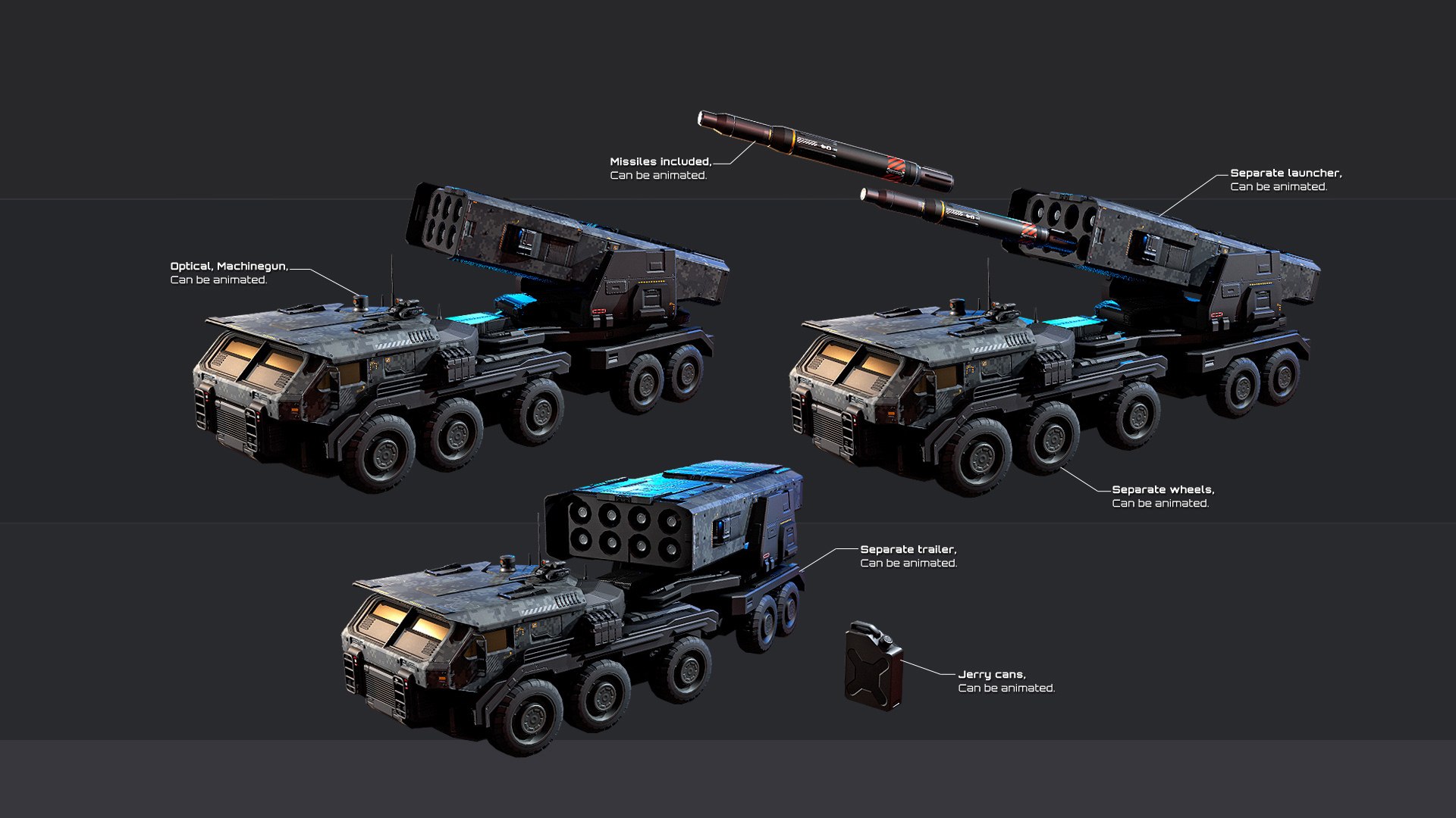 RTS 32 - Missiles Launcher 3D Model - TurboSquid 2238579