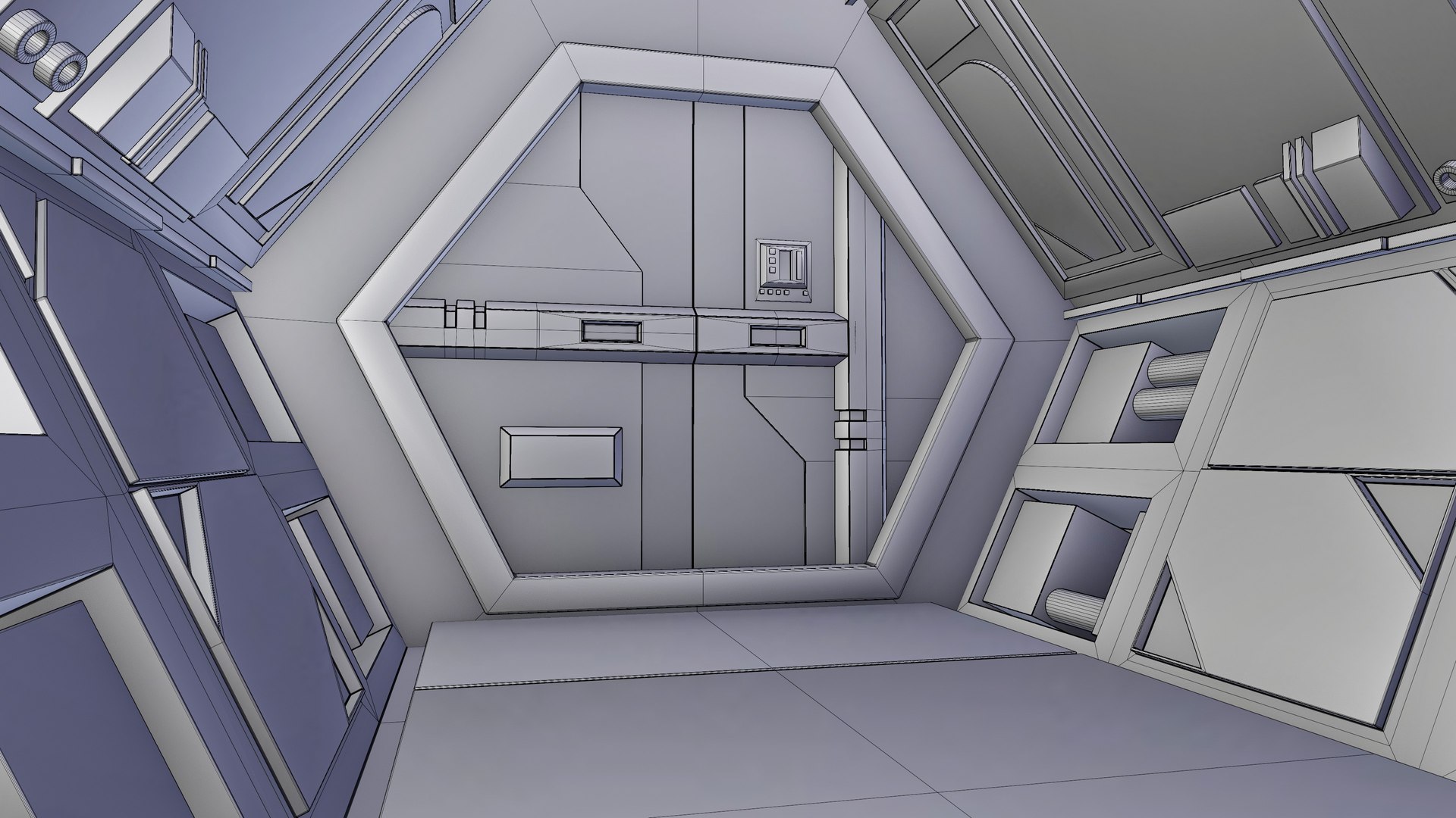 3D Sci-Fi Airlock Corridor Model - TurboSquid 2033218