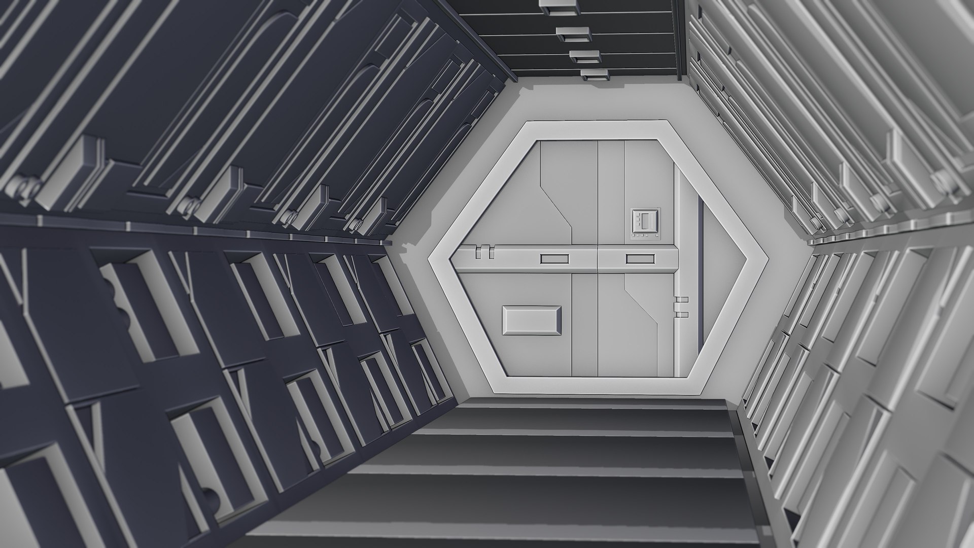 3D Sci-Fi Airlock Corridor Model - TurboSquid 2033218