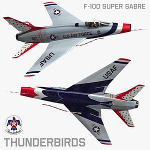 3d model north american thunderbirds