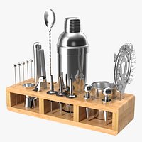 Complete Bartender Kit 21 Pieces Stainless Steel