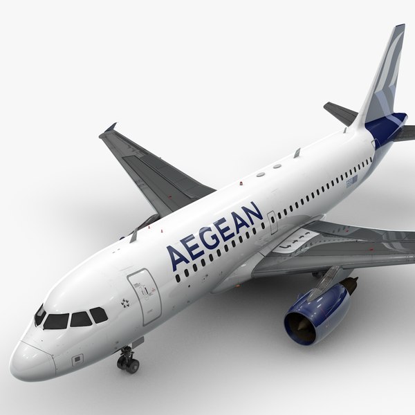 modelo 3d Airbus A319-100 Aegean Airlines L1454 - TurboSquid 1763855