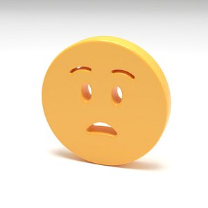 3D Emoji Astonished model