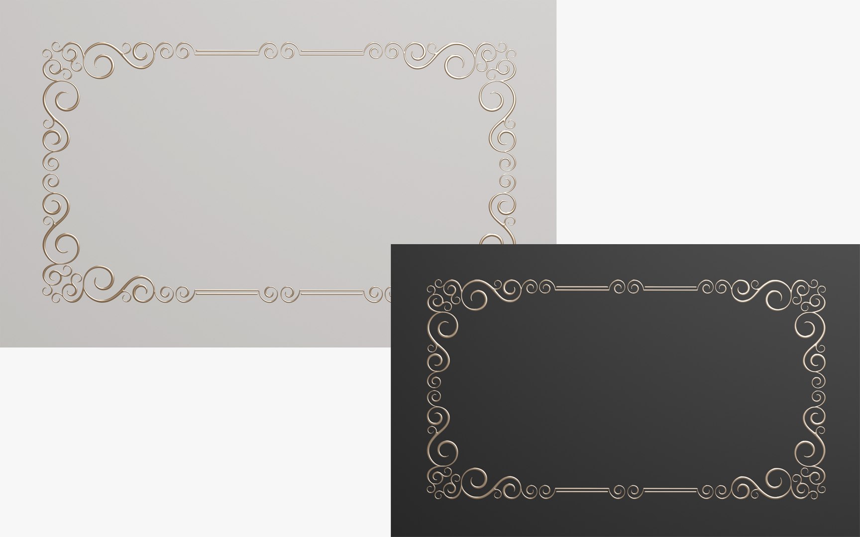 Decorative Rectangular Framework Model - TurboSquid 2209229