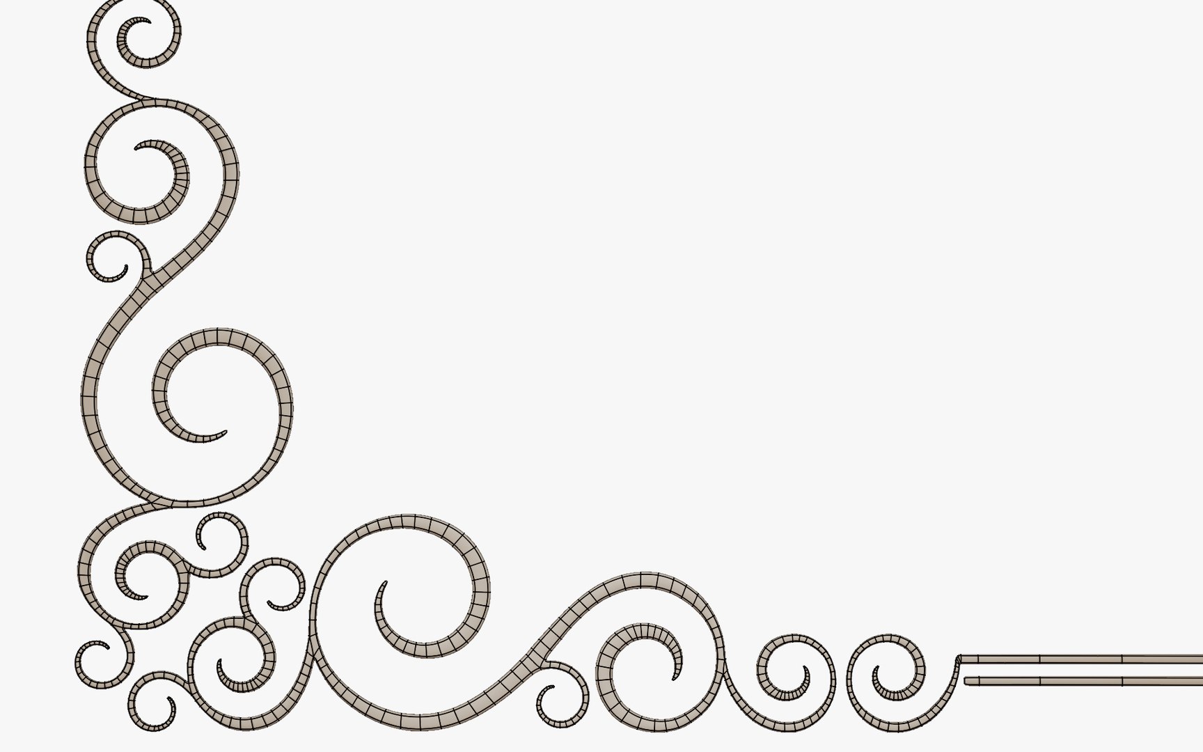 Decorative Rectangular Framework Model - TurboSquid 2209229