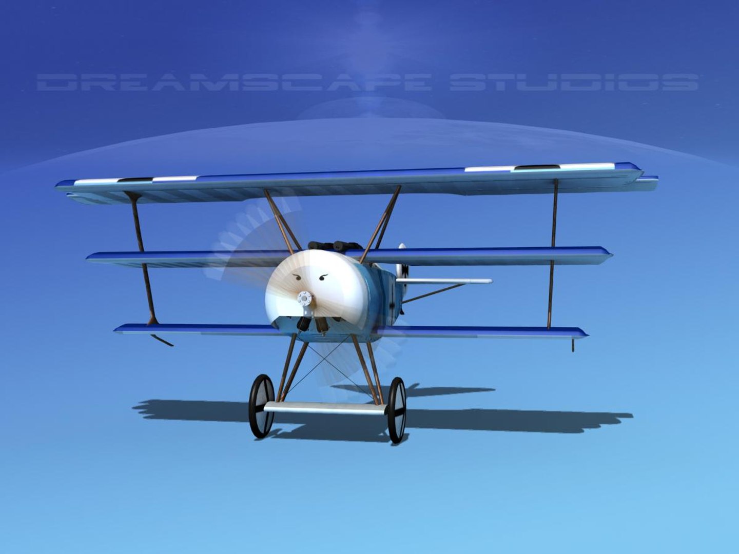 3d Model Triplanes Fokker Dr-1 Fighter