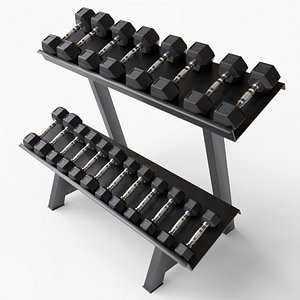 Gym Dumbell Set 005 3D model