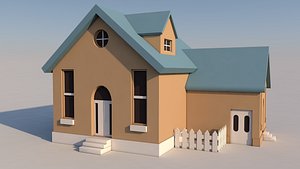 Cartoon House 3D model