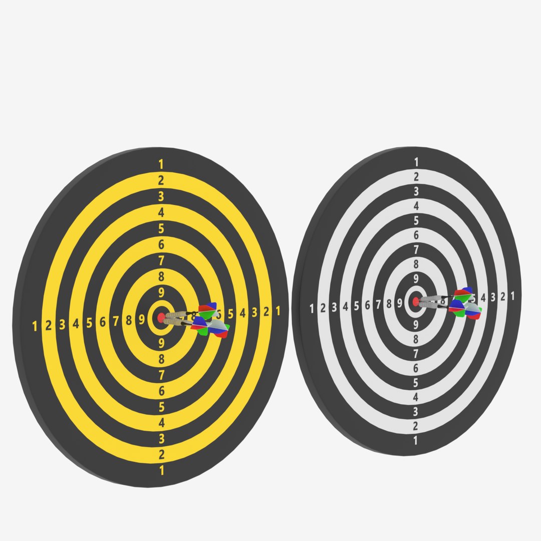 3D Dart Board And Darts Model - TurboSquid 1826759