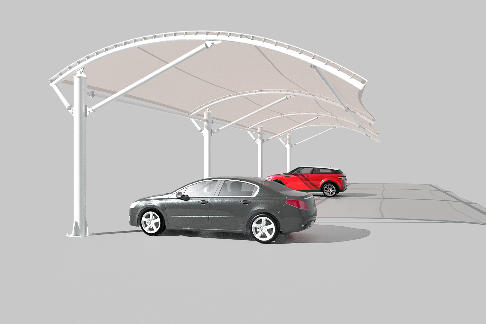 Parking shelter 3D - TurboSquid 1341565