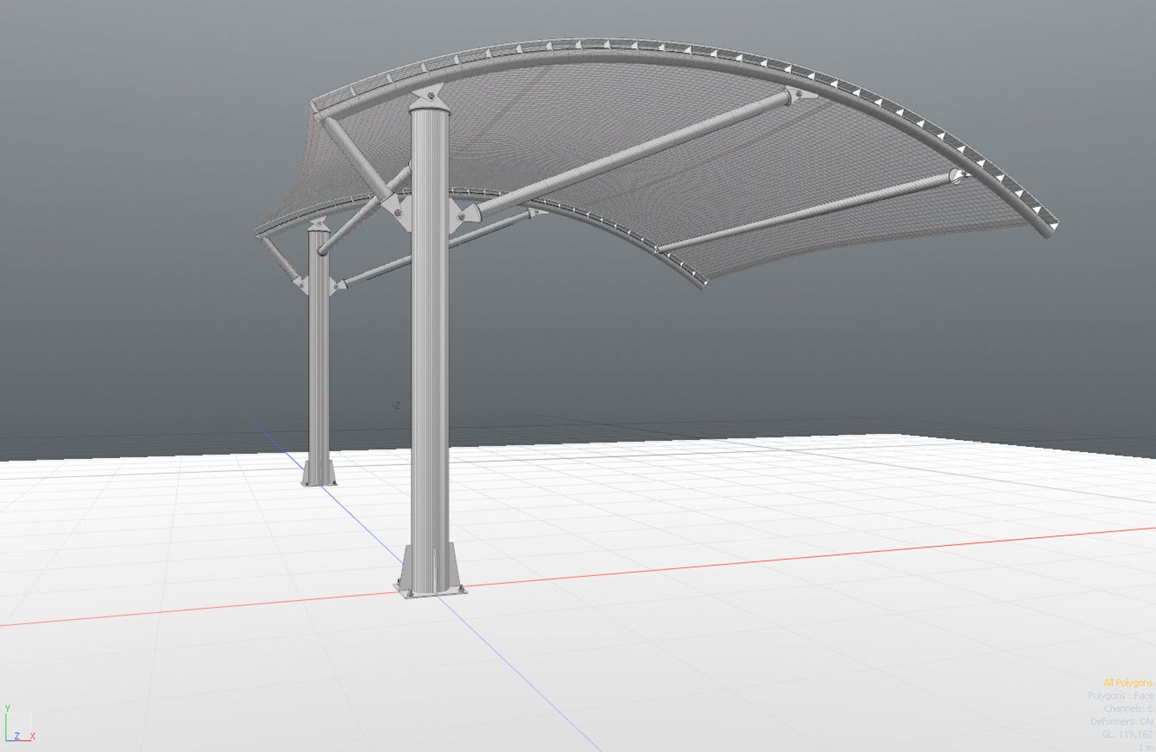 Parking shelter 3D - TurboSquid 1341565