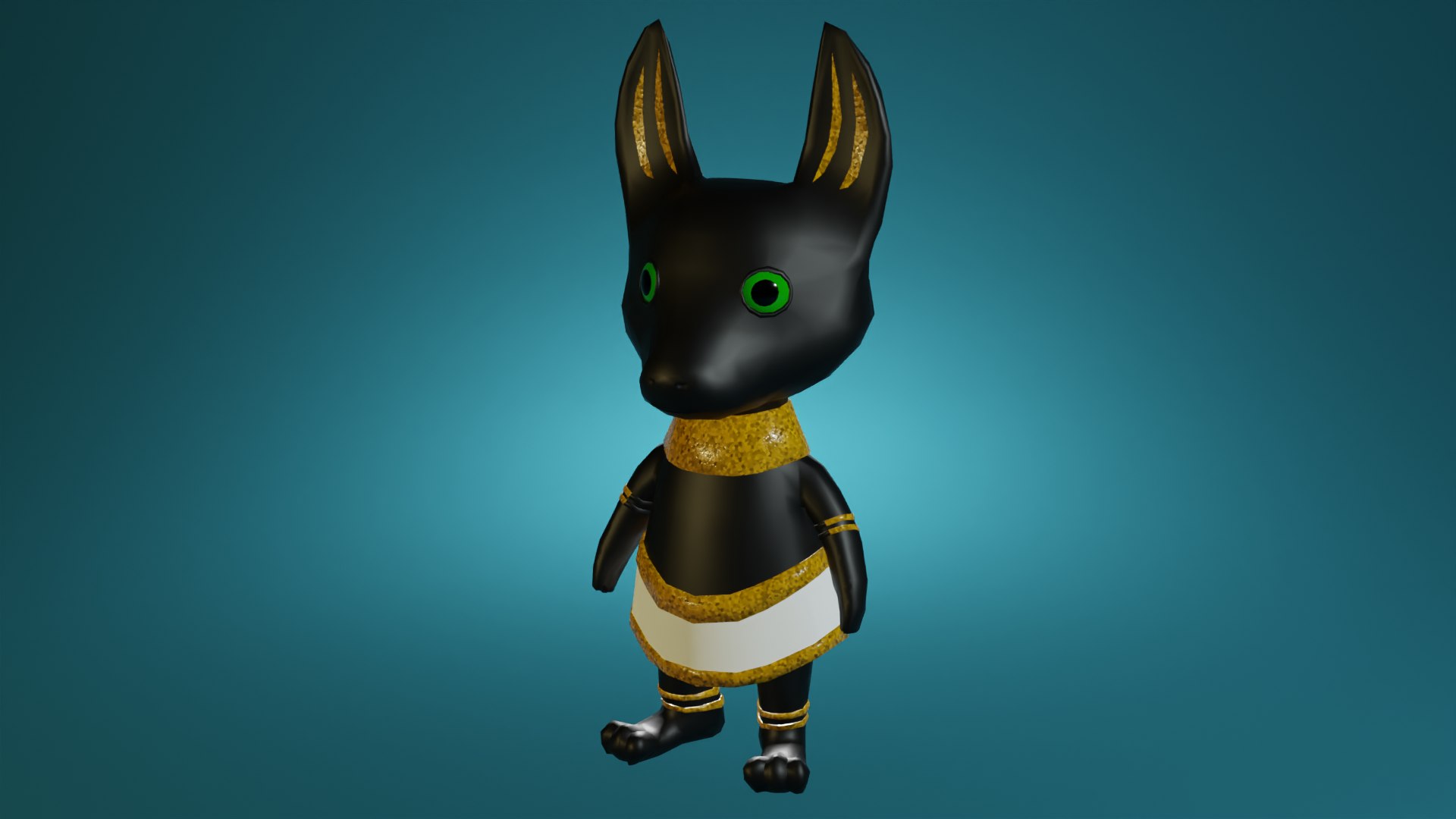 3D Model Cute Anubis Character - TurboSquid 1708438