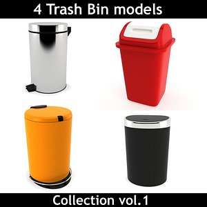 3d contains trash bin 1