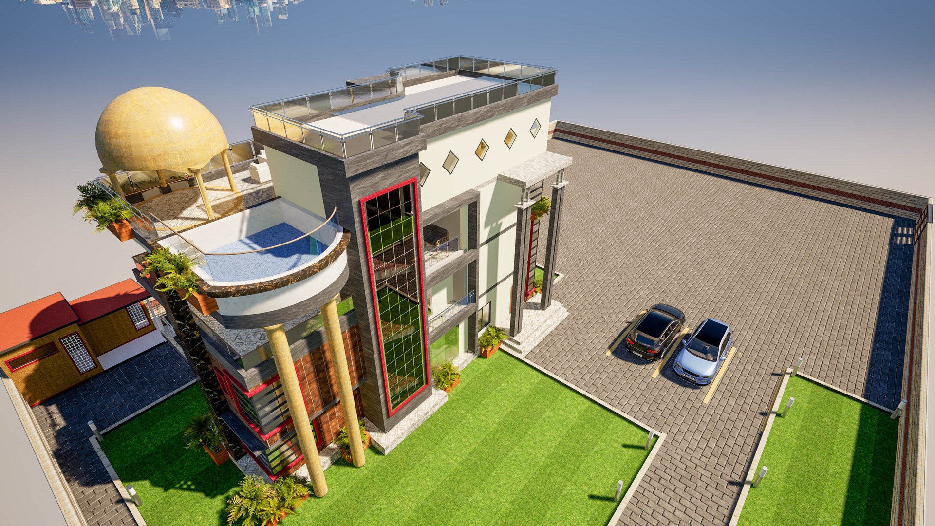 Modern Villa Exterior with Rooftop Terraces And Landscaping 3D model https://p.turbosquid.com/ts-thumb/ti/QYXh0l/6z/image6/jpg/1780065509/1920x1080/fit_q87/48e5cb9873fc36785650b95f58909b0bb21f2350/image6.jpg