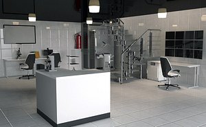 laboratory equipment 3d c4d