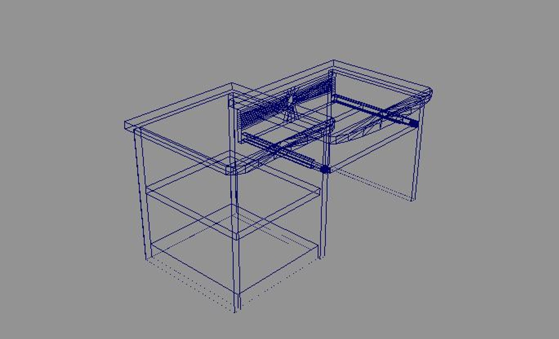 3d computer desk model