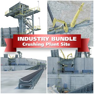 pit plant crushed 3d model