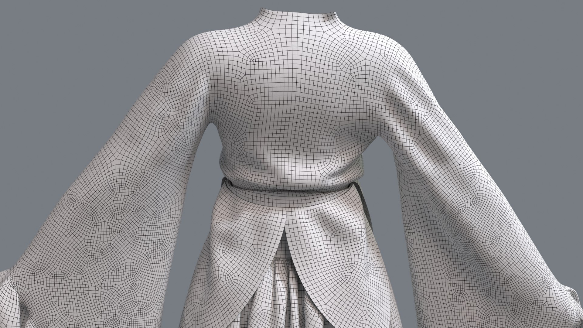 3D Female Kimono Robe 002 - TurboSquid 1543711