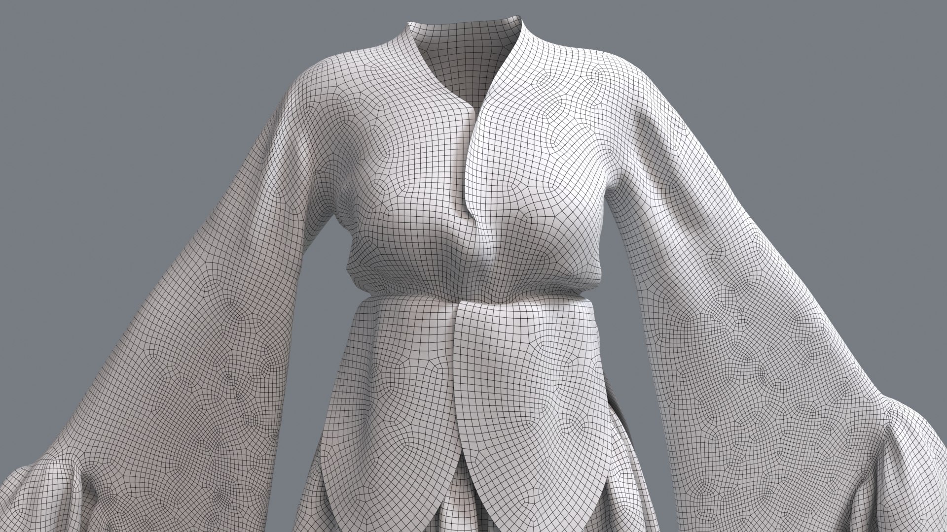 3D Female Kimono Robe 002 - TurboSquid 1543711