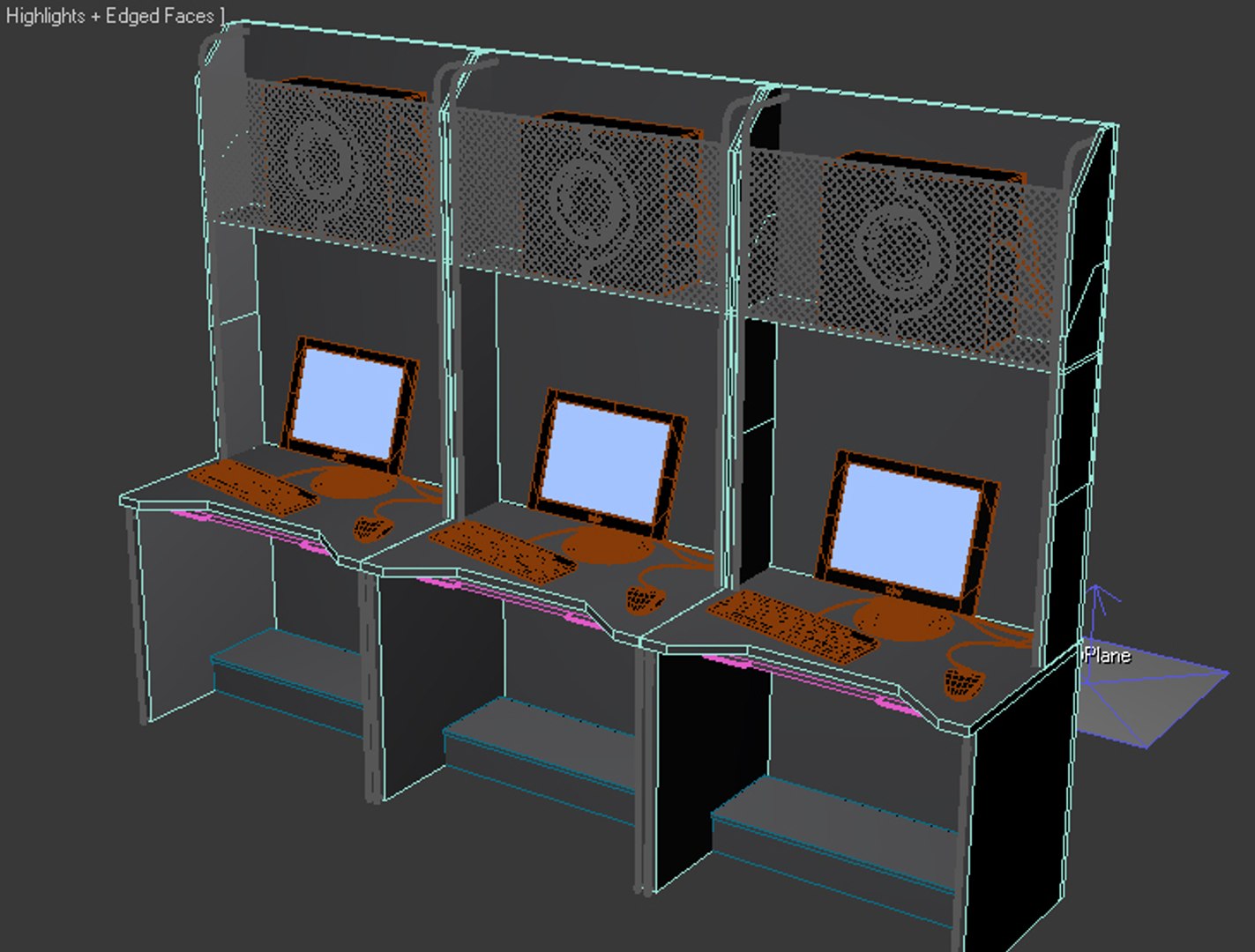 computer table club 3d model