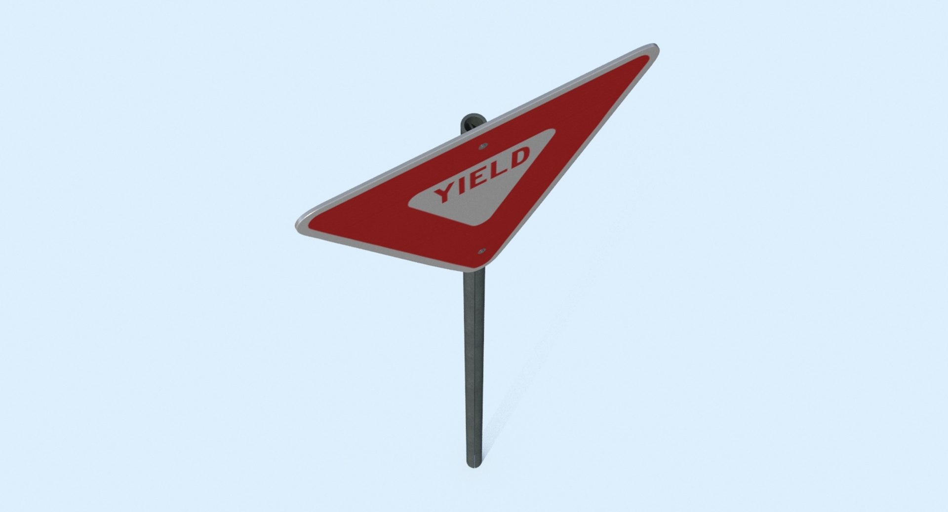 3d Model Yield Sign