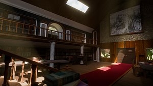 3D Library of The Firsts Vintage library