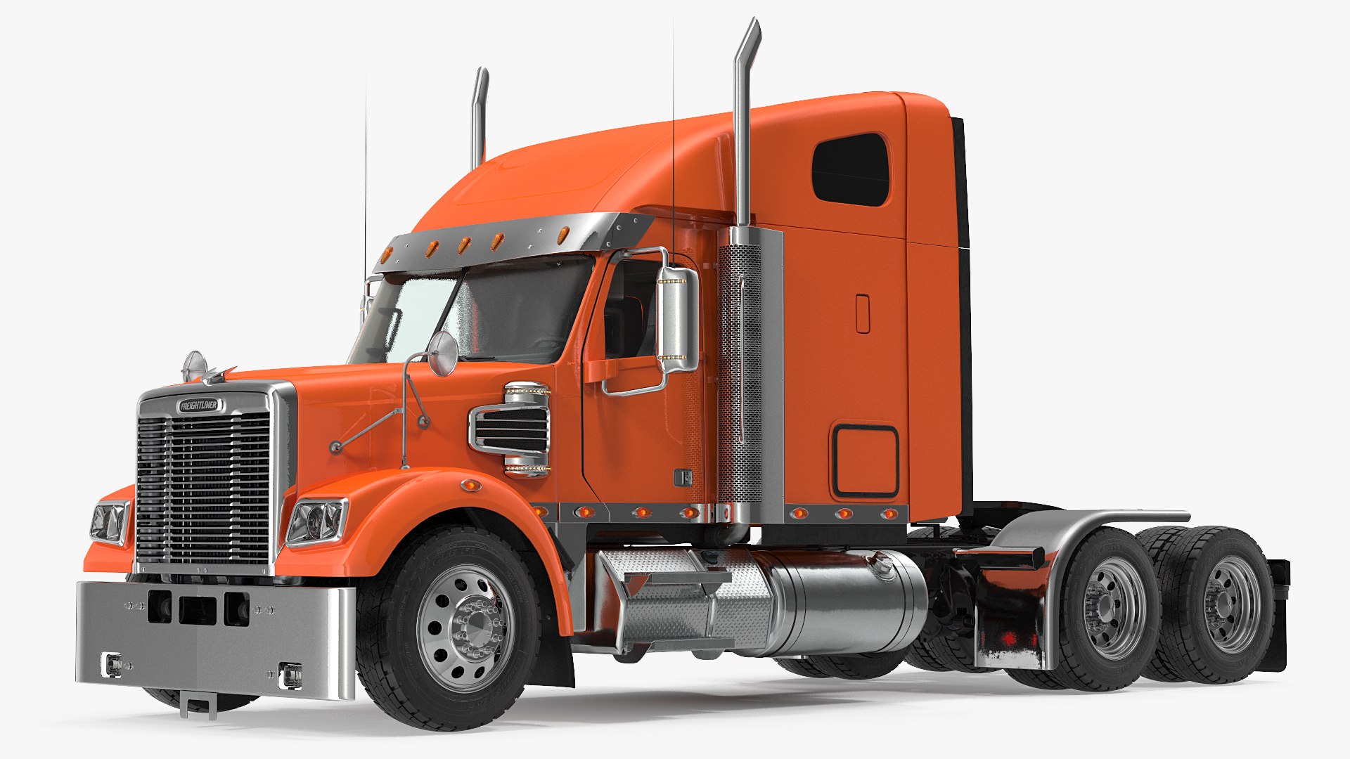 2020 Freightliner 122SD Truck Rigged 3D model preview
