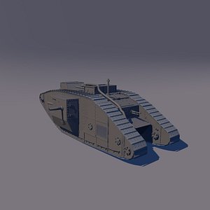 3D ww1 tank mark 1 model