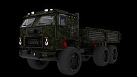 Military Vehicule KamAZ-53501 Low-poly 3D model