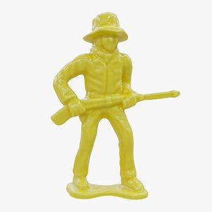 3D Plastic Cowboy Toy 01