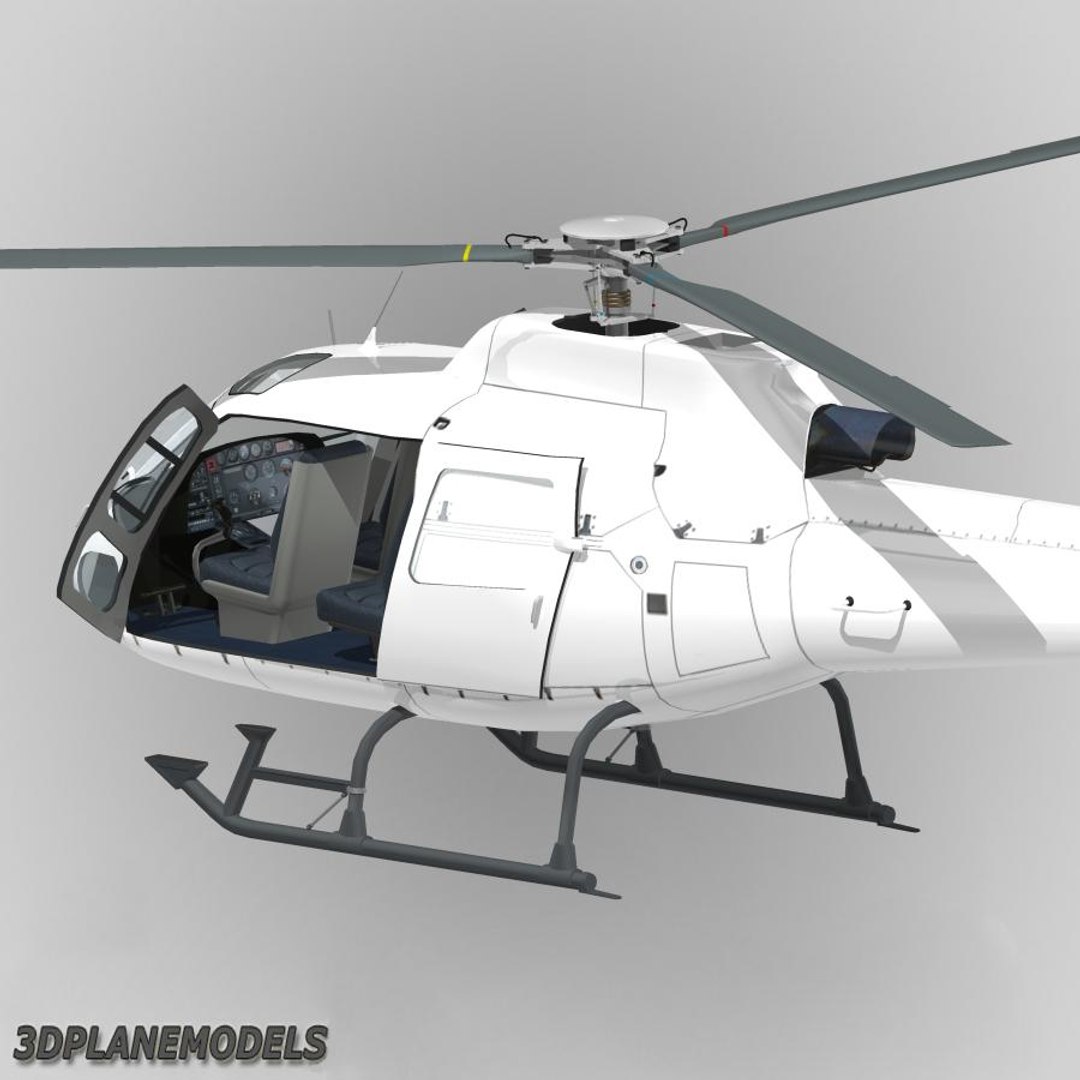 Eurocopter Generic White 350 3d Dxf