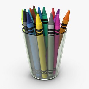 3D Crayons In Cup