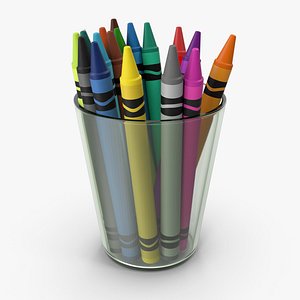 Crayons In Glass