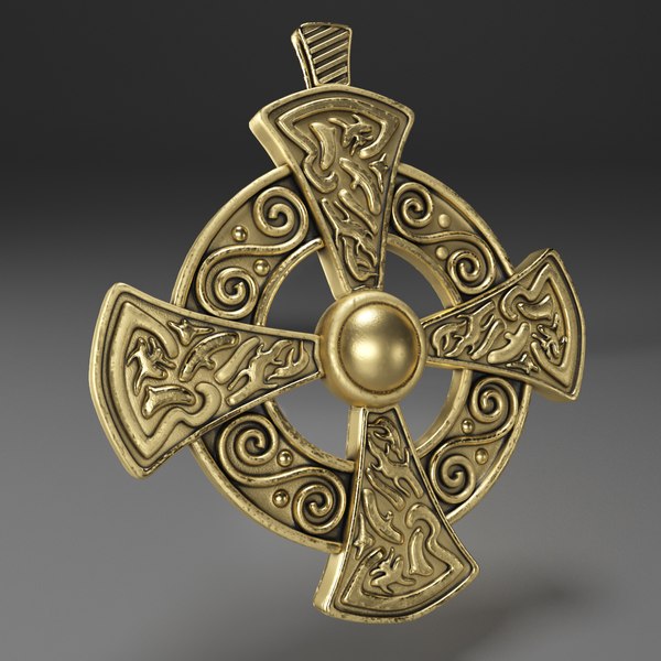 3D cross gold decoration