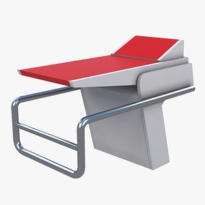 Pool Starting Block - Red 3D model