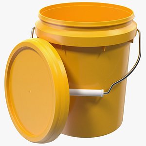 plastic bucket 5l lid 3D model