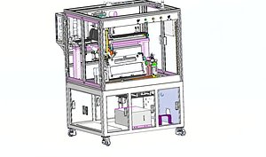 Automatic 7-Axis Rotary Welding Machine 3D CAD Model - Dedicated High-Throughput Rotary Welder 3D model