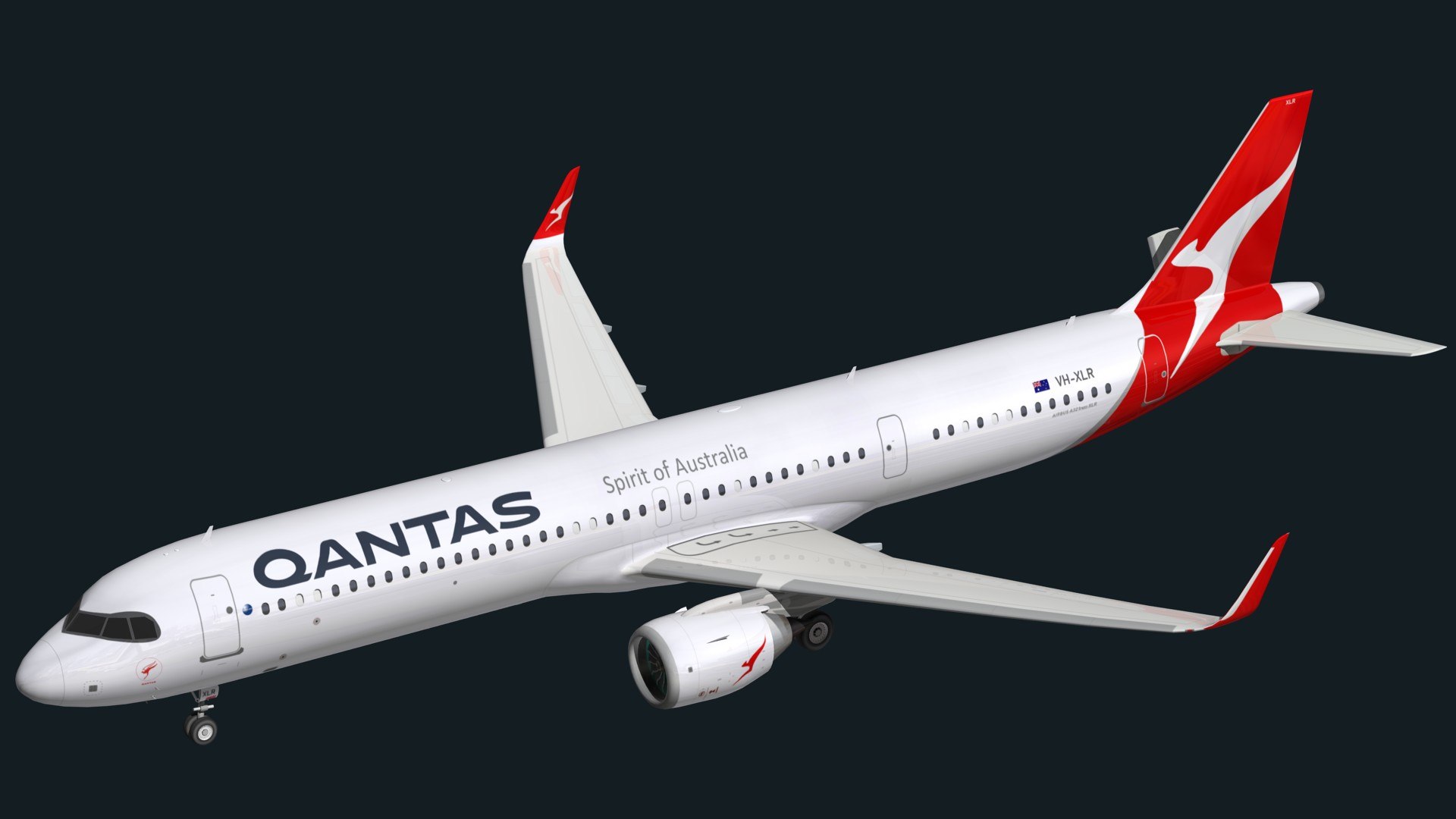 A321 Neo XLR Qantas model - TurboSquid 2132647