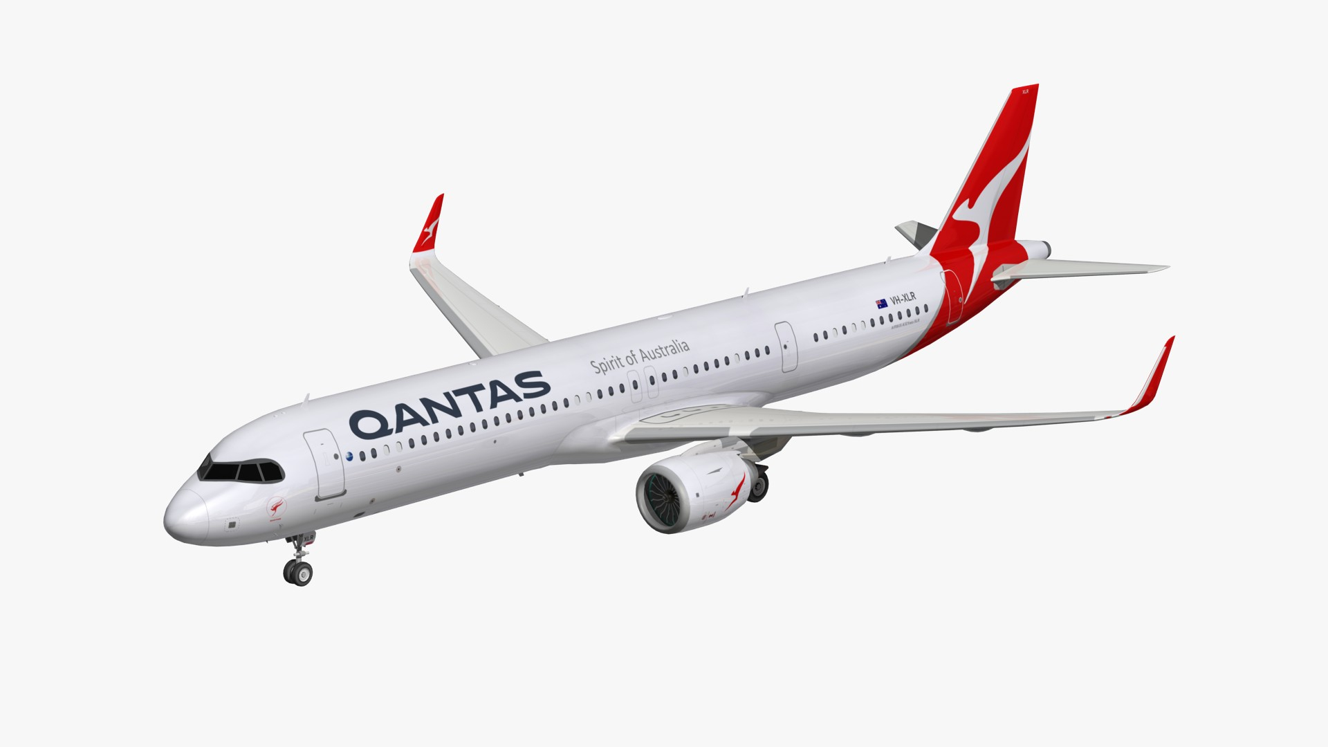 A321 Neo XLR Qantas model - TurboSquid 2132647