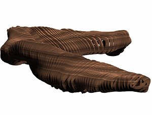 3D Parametric Wooden Bench model