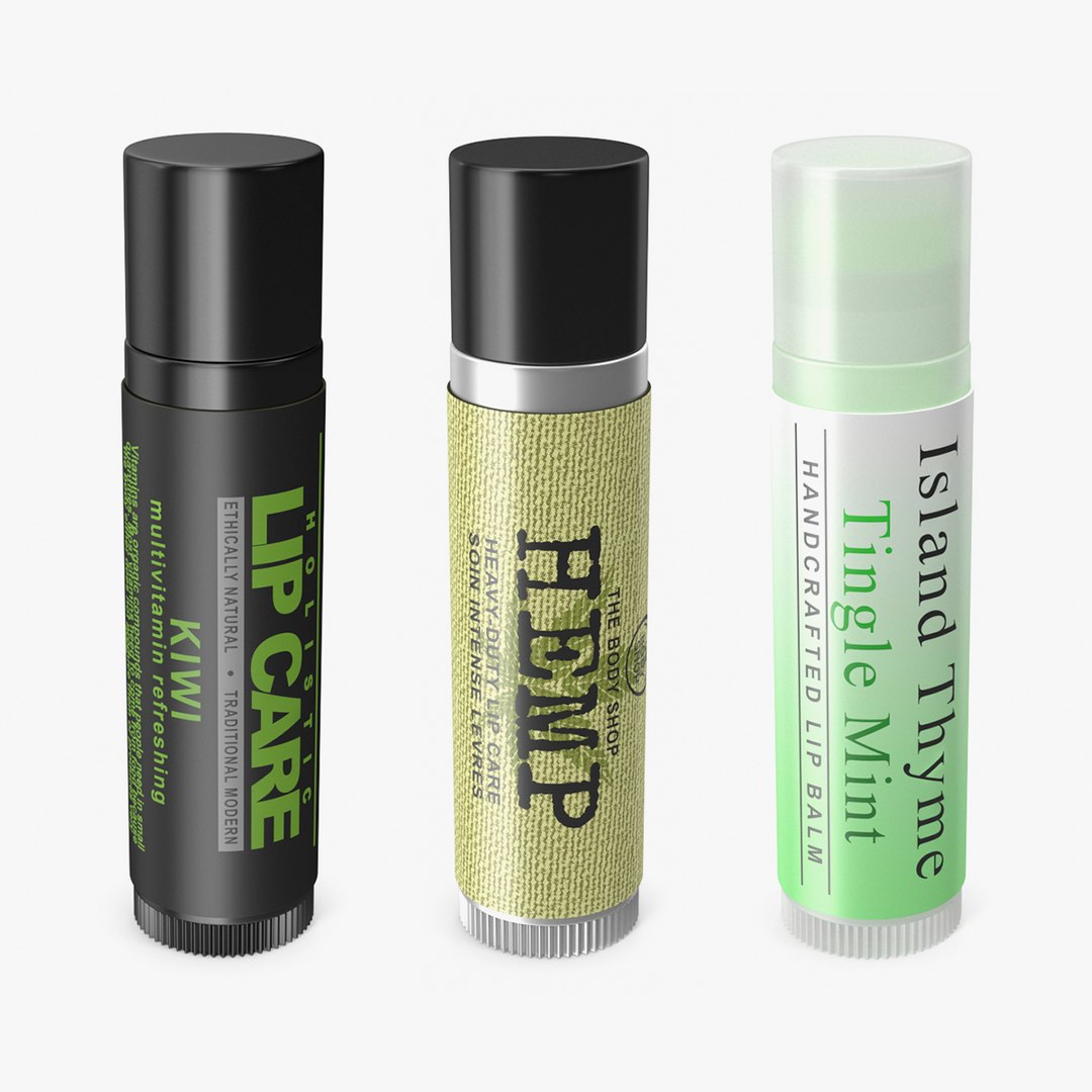 Lip Balms Collection 2 3D model preview