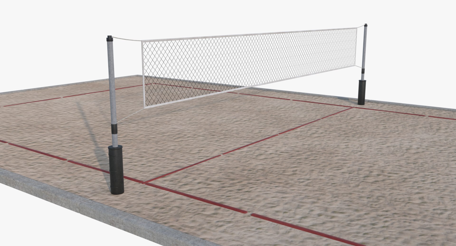 Volleyball Court 3d Obj