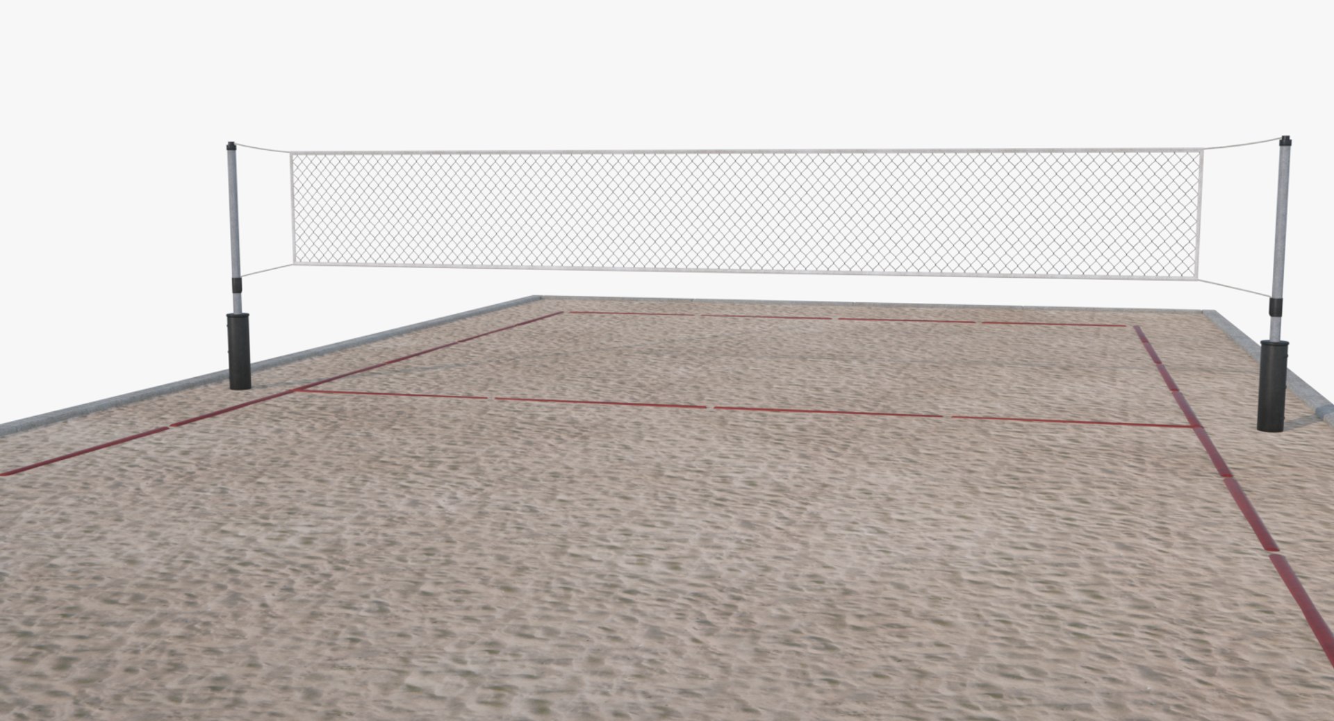 Volleyball Court 3d Obj