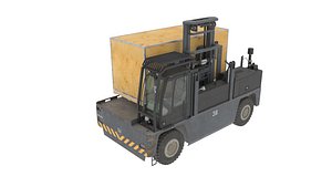 Baumann GS 150 Heavy Crate Sideload Forklift Used Rigged for Cinema 4D