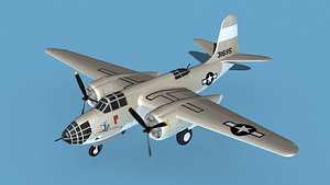 Douglas A-20A Havoc V02 3D model