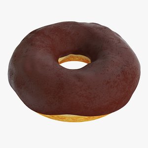 3D Chocolate glazed donut