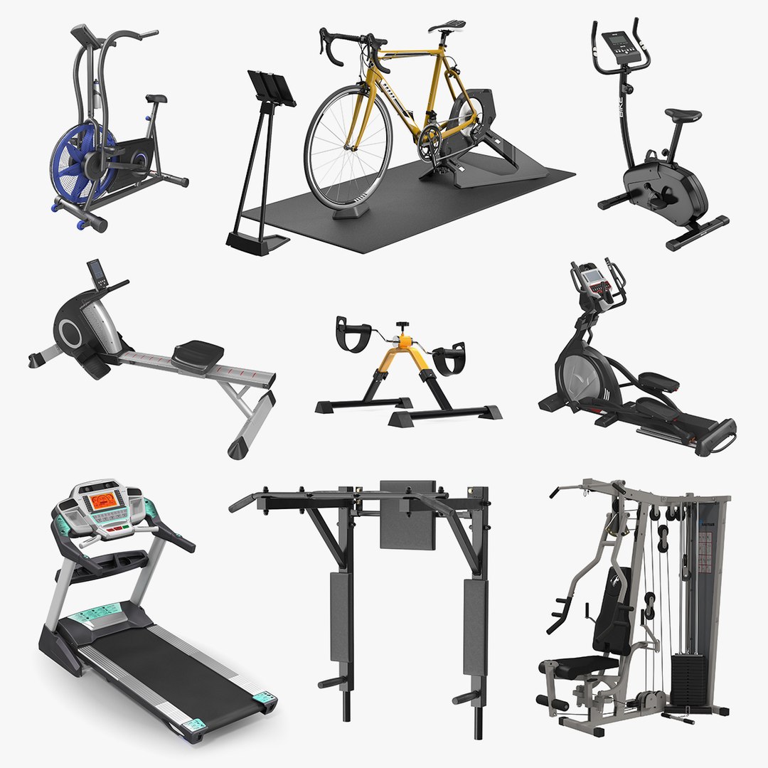 Exercise Equipment Collection 5 3D model preview