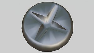 Cross screw head 3D model