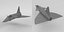 Stylized Interceptor Jet base mesh